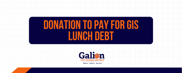 Donation to pay for GIS lunch debt