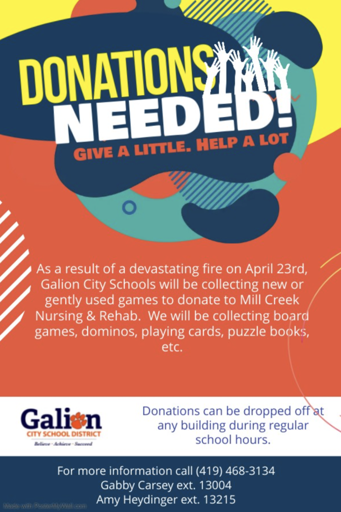 Mill Creek Donation Flyer
