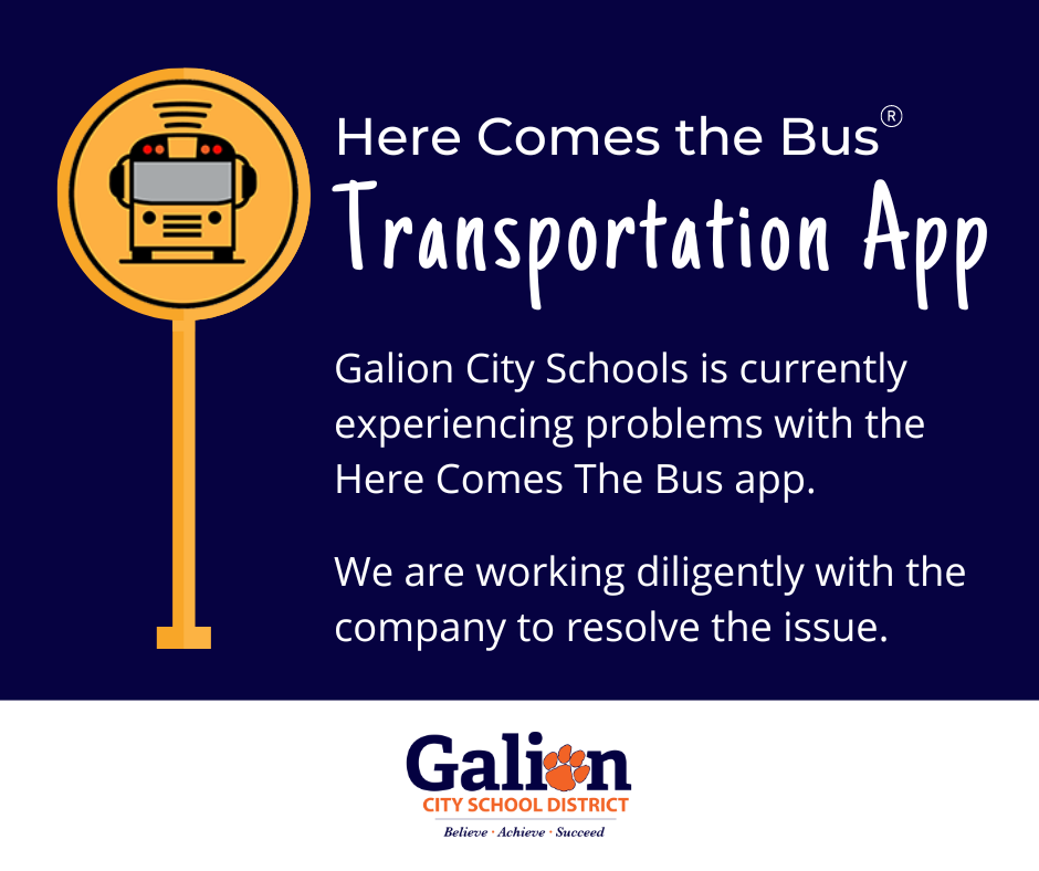 Here Comes the Bus Transportation App is experiencing problems