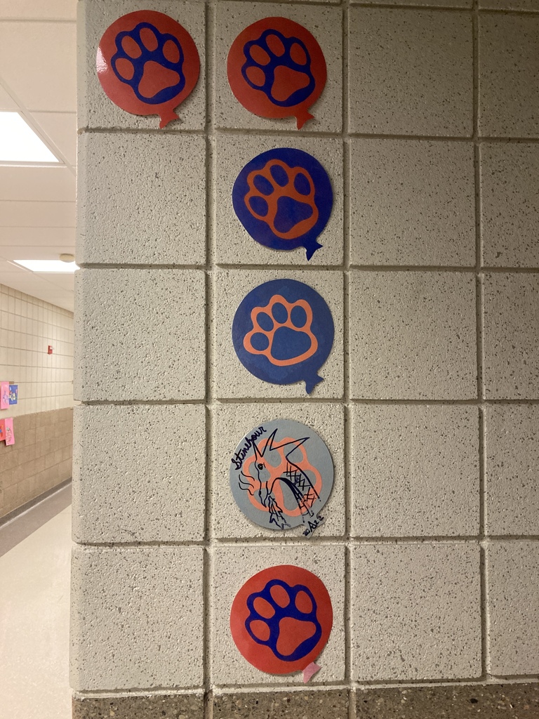 Tiger Paws posted on wall for incentive