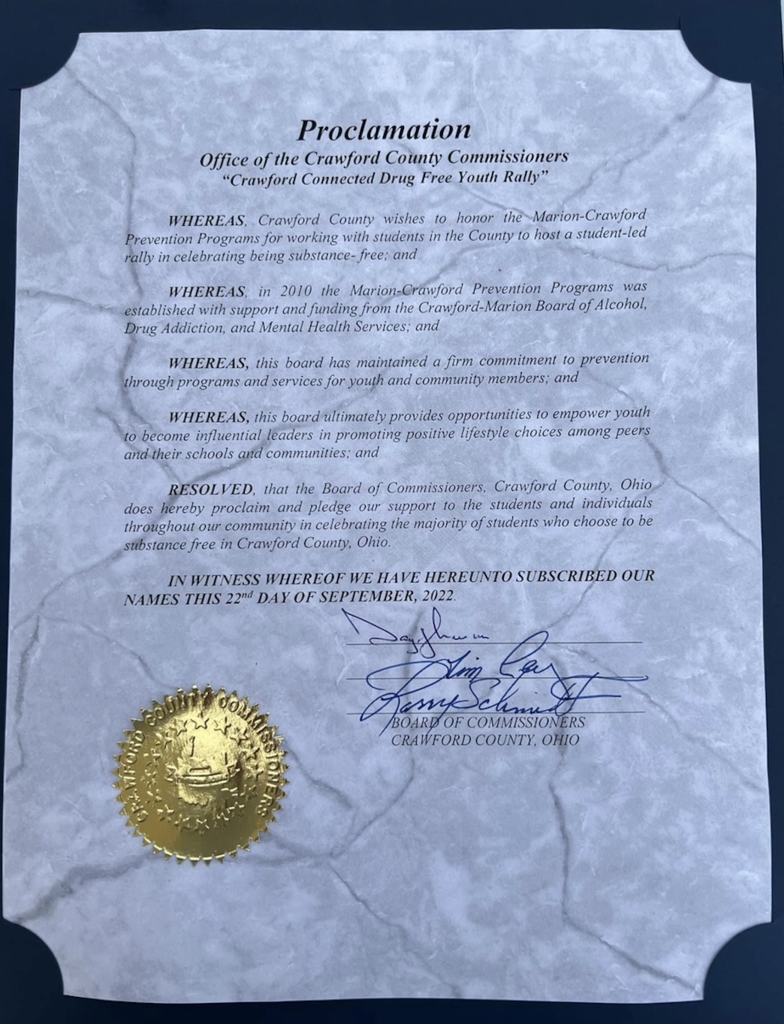 Proclamation from Crawford County Commissioners