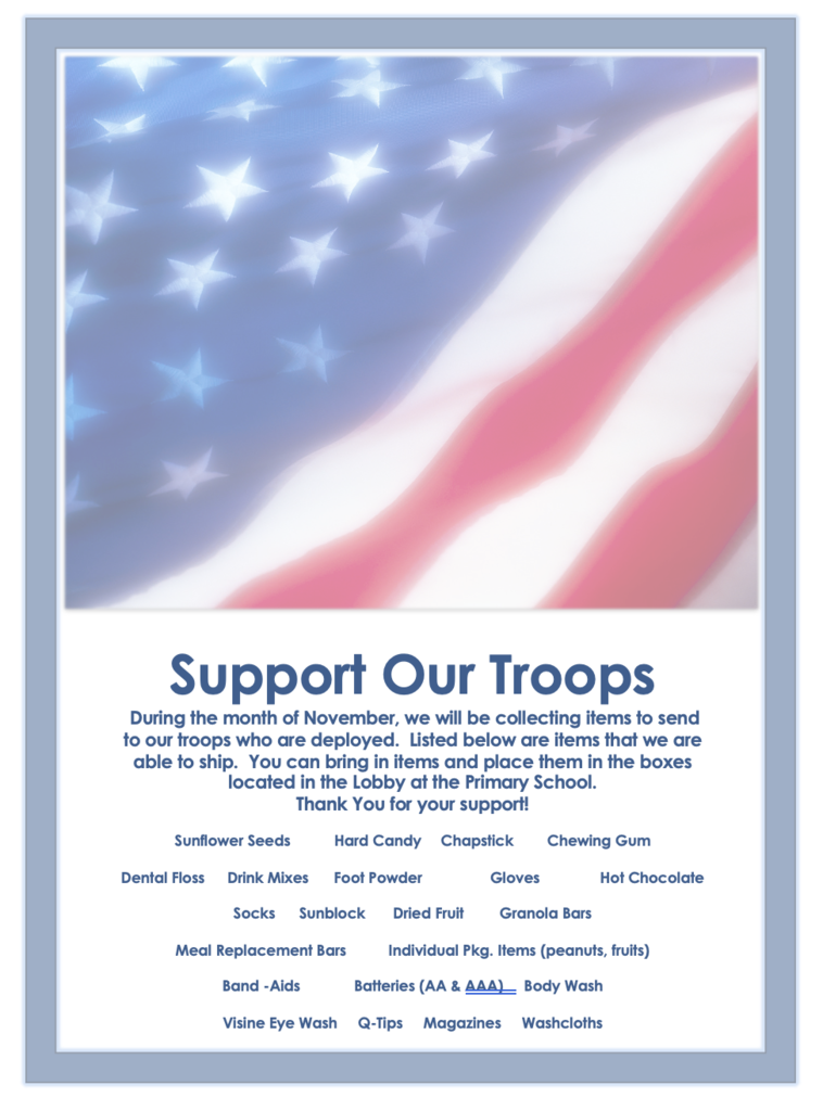 Support the Troops Flyer