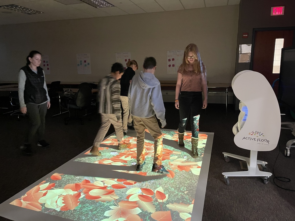 Students using active floors