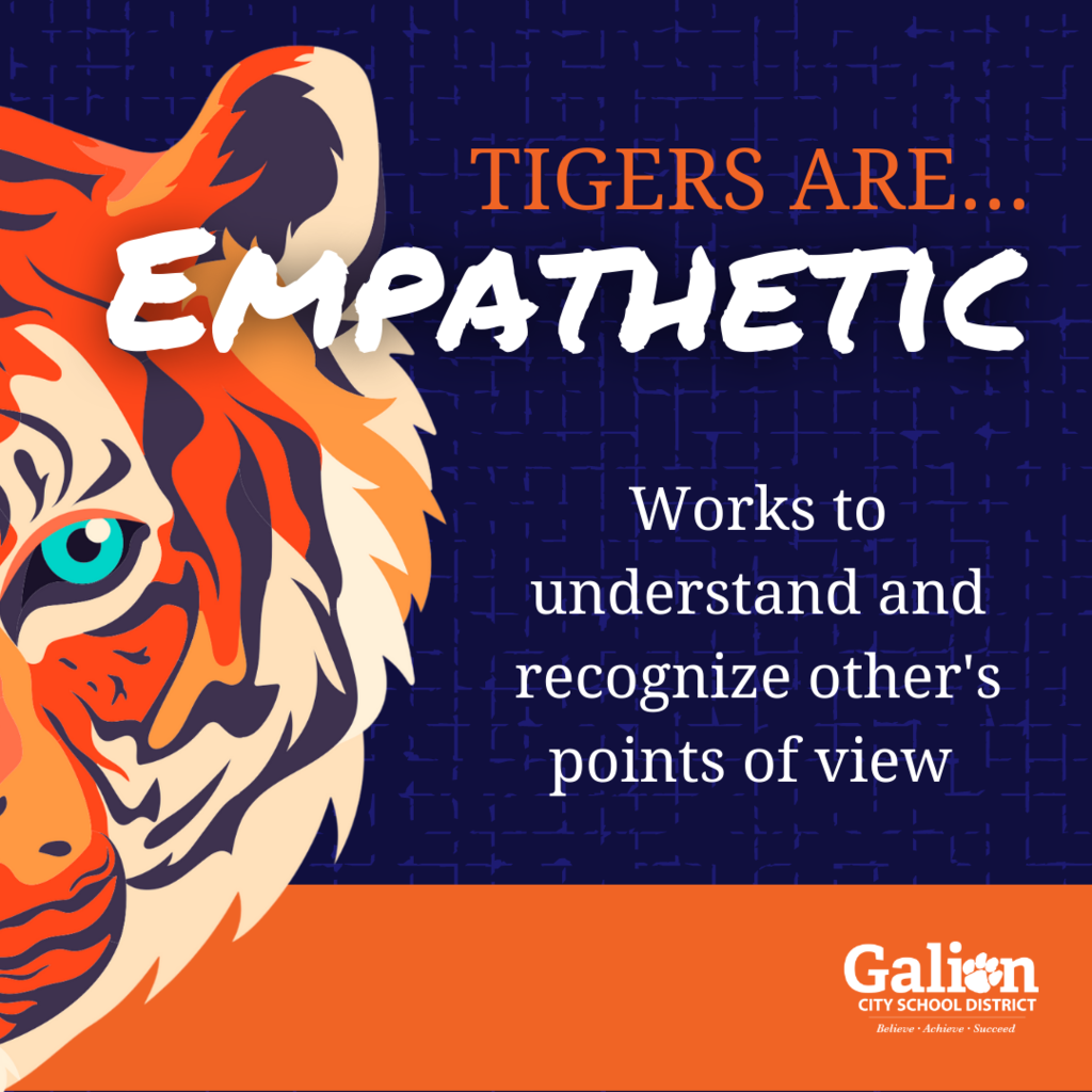 Tigers are Empathetic. Works to understand and recognize other's points of view