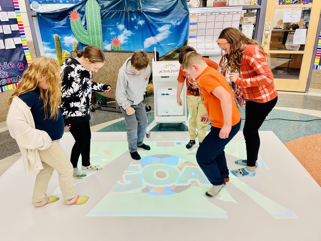 Students using active floors