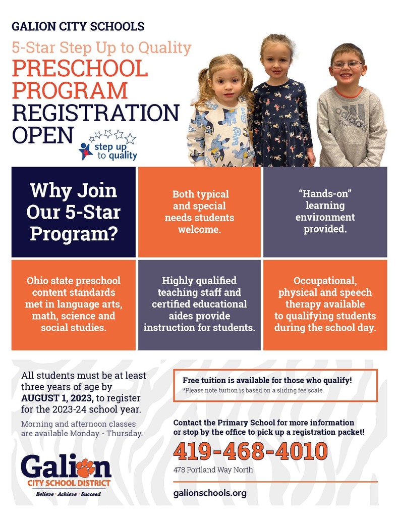 Preschool Program Registration Open