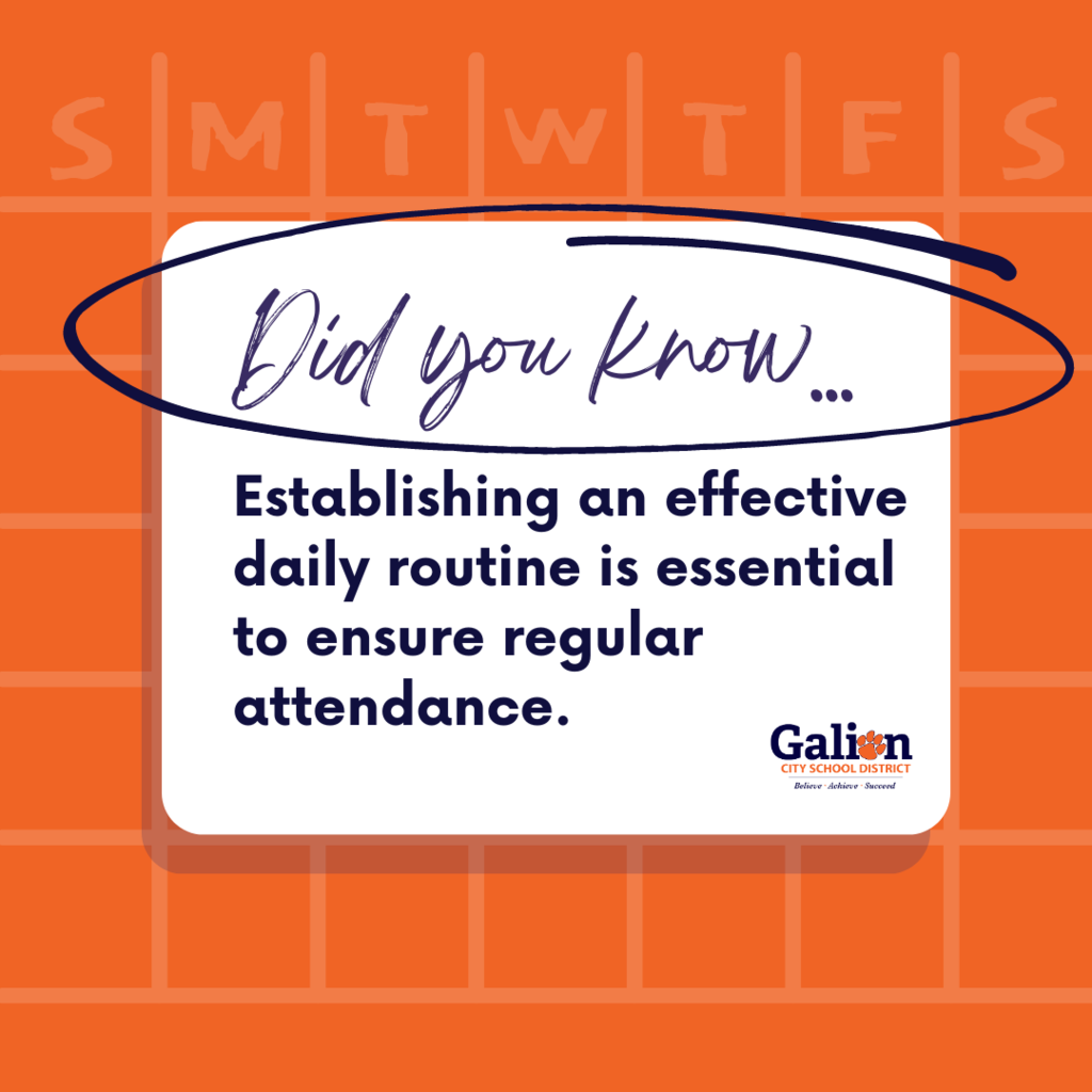 Did you know establishing an effective daily routine is essential to ensure regular attendance. 