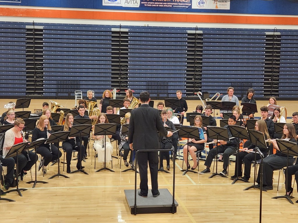 Galion High School band playing a concert.